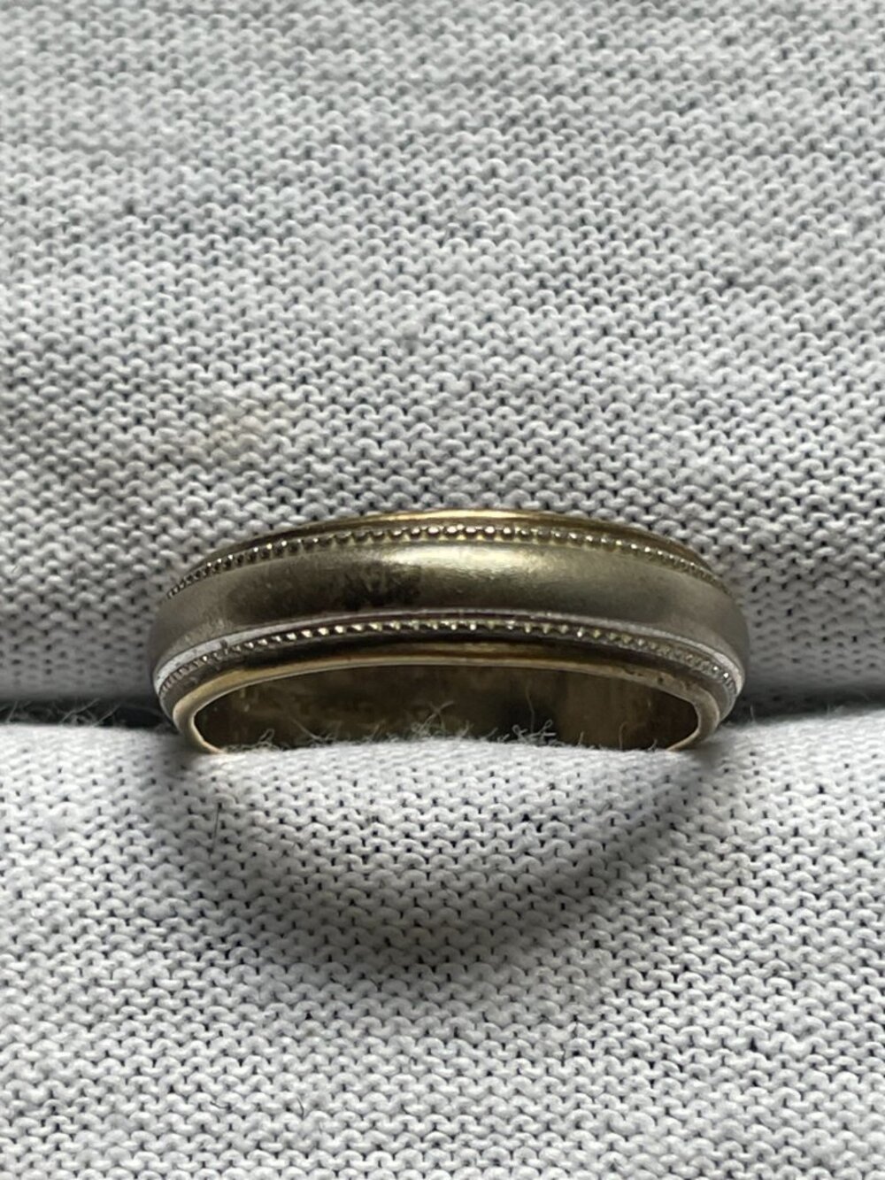 Vintage Vargas Signed 10K Gold Filled Sterling Silver Milgrain Wedding Band Ring